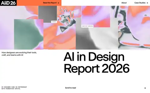 AI in Design Report 2026をスクロールしたときのフレーム2