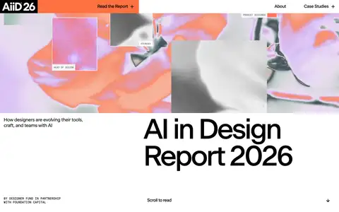 AI in Design Report 2026をスクロールしたときのフレーム5