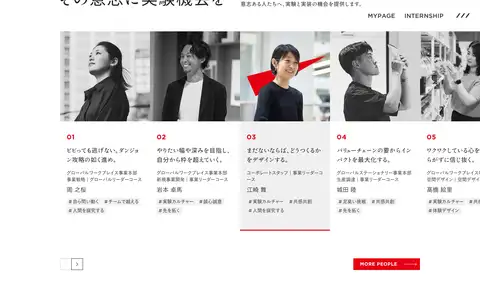 コクヨ 新卒採用サイト KOKUYO RECRUITINGをスクロールしたときのフレーム5