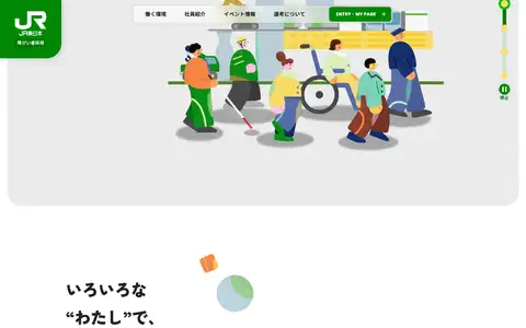 JR東日本 障がい者採用サイトをスクロールしたときのフレーム1