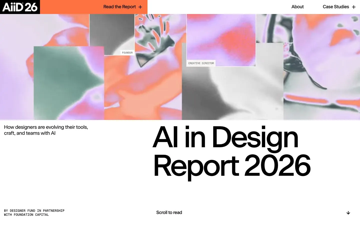 AI in Design Report 2026のファーストビュー