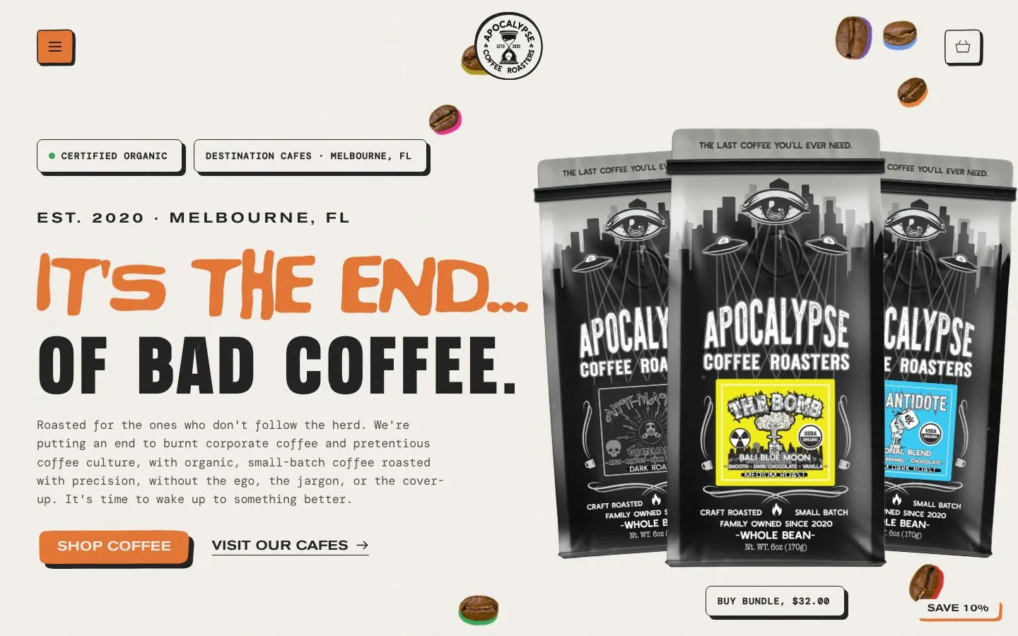 Apocalypse Coffee Roastersのファーストビュー