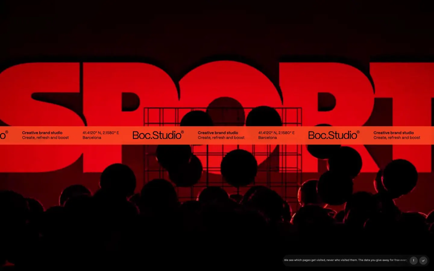 Boc.Studioのファーストビュー
