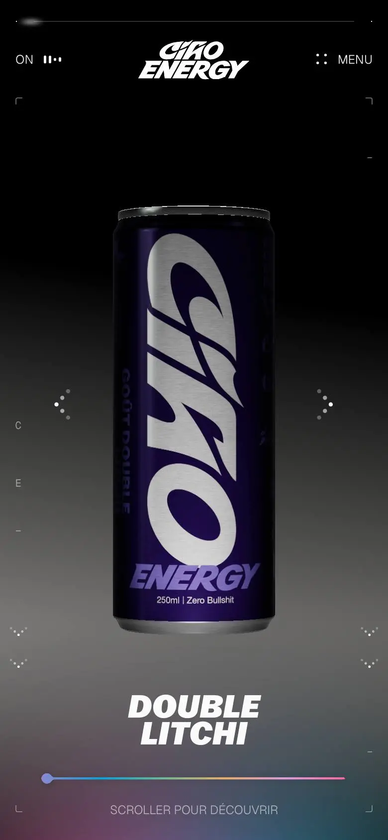 Ciao Energyのスマホ版ファーストビュー