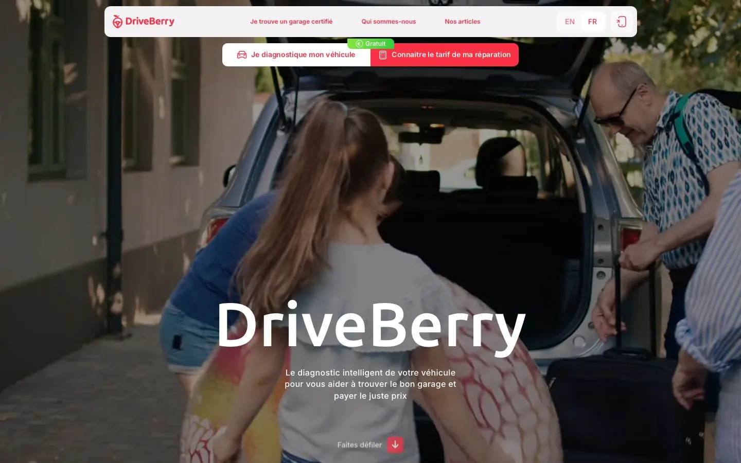 DriveBerryのファーストビュー