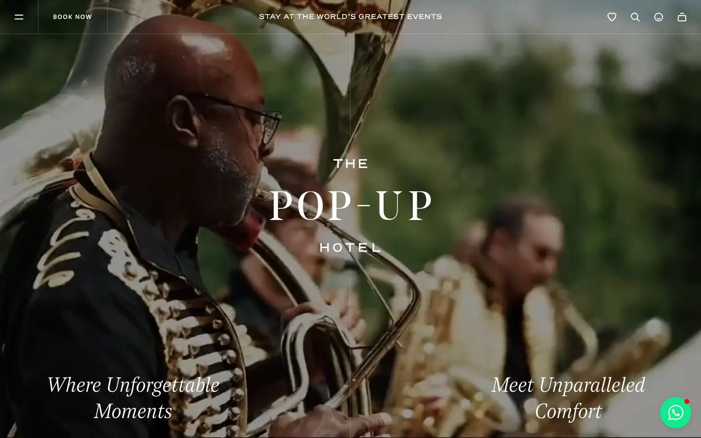 The Pop-Up Hotelのファーストビュー